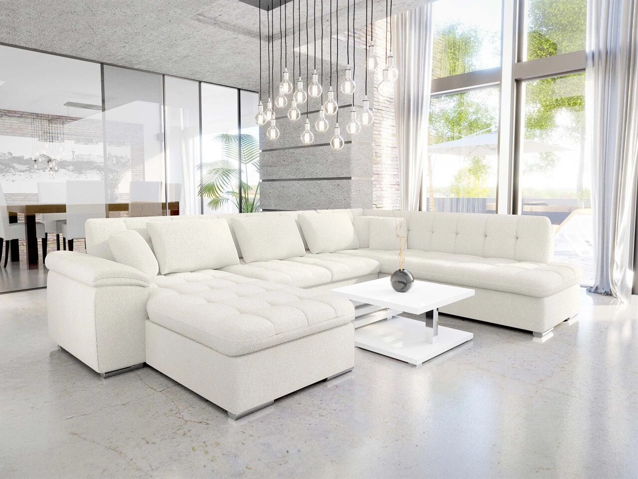 Ecksofa Comfivo Gemma V (Boucle Baloo 2073)