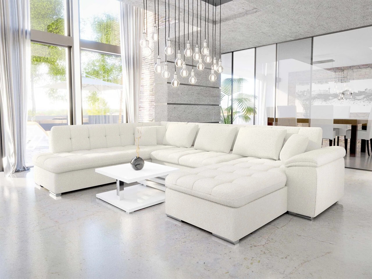 Ecksofa Comfivo Gemma V (Boucle Baloo 2073)