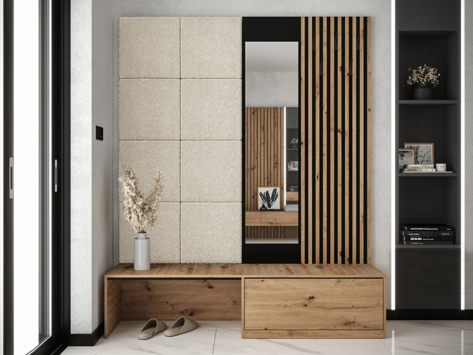 Flurgarnitur Fabor (Artisan Eichenholzoptik + Abriamo 03)