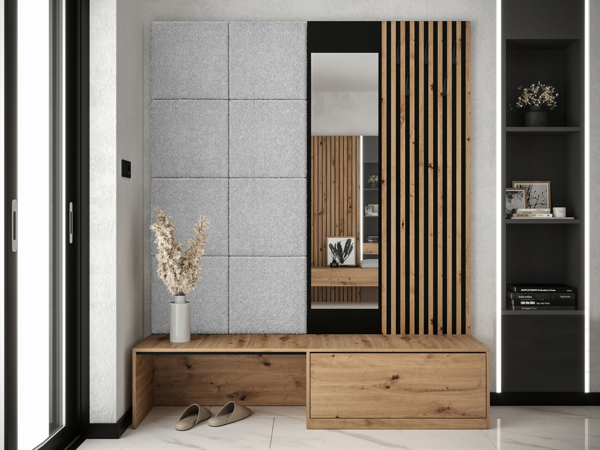 Flurgarnitur Fabor (Artisan Eichenholzoptik + Abriamo 06)