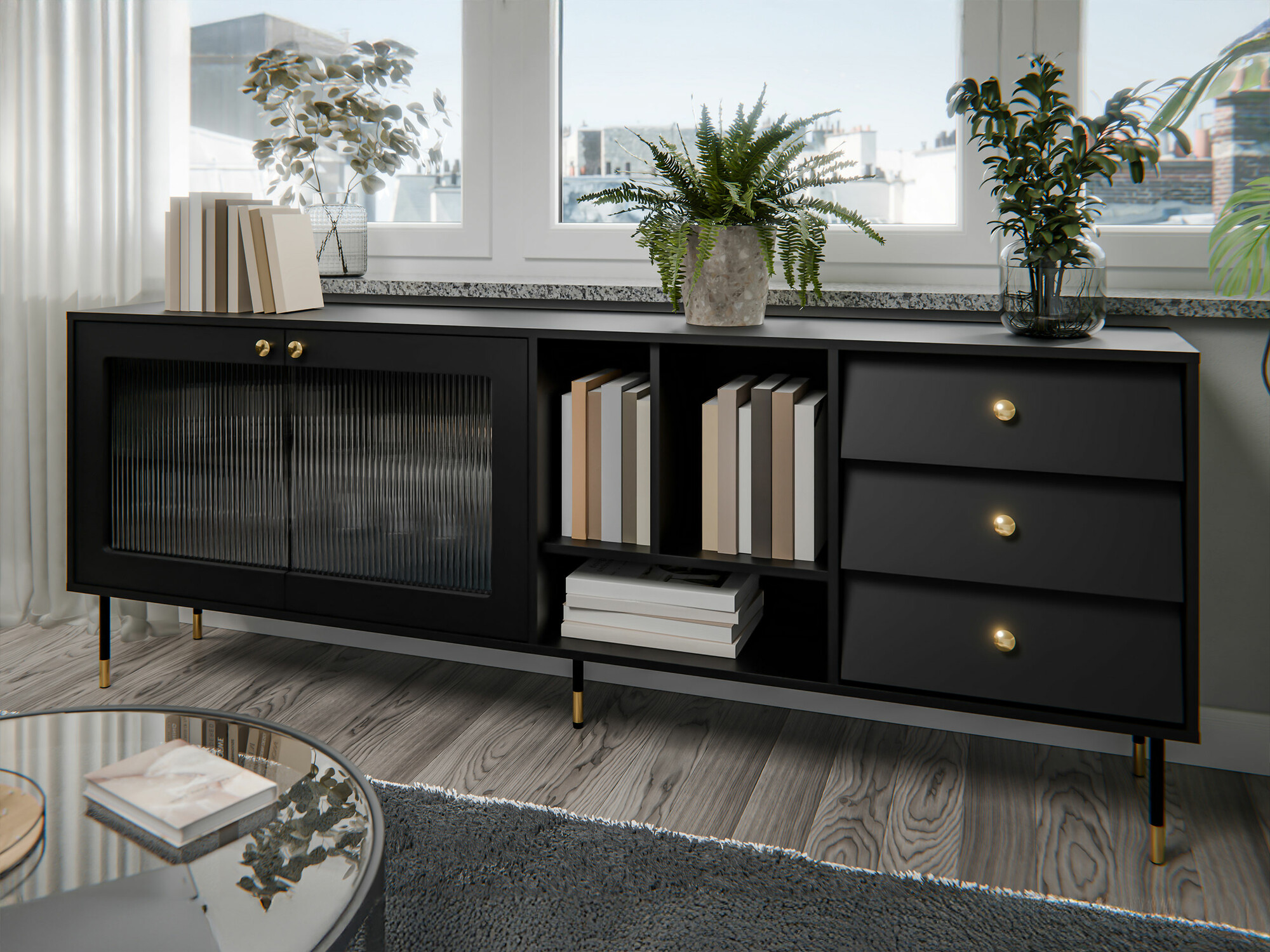 Kommoden Feletri 104 (Schwarz)