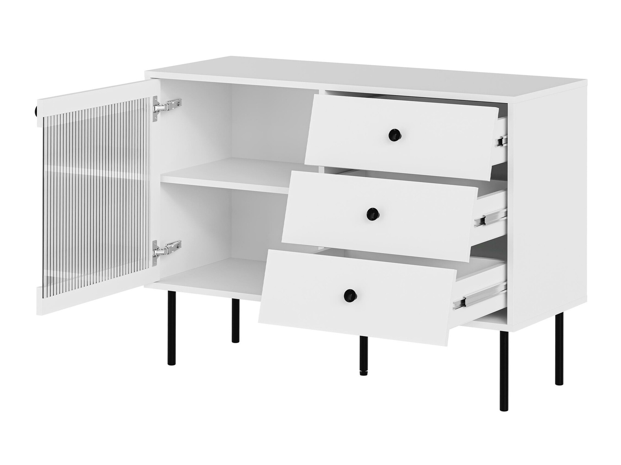 Wohnzimmer-Sets Feletri 108 (Schwarz)