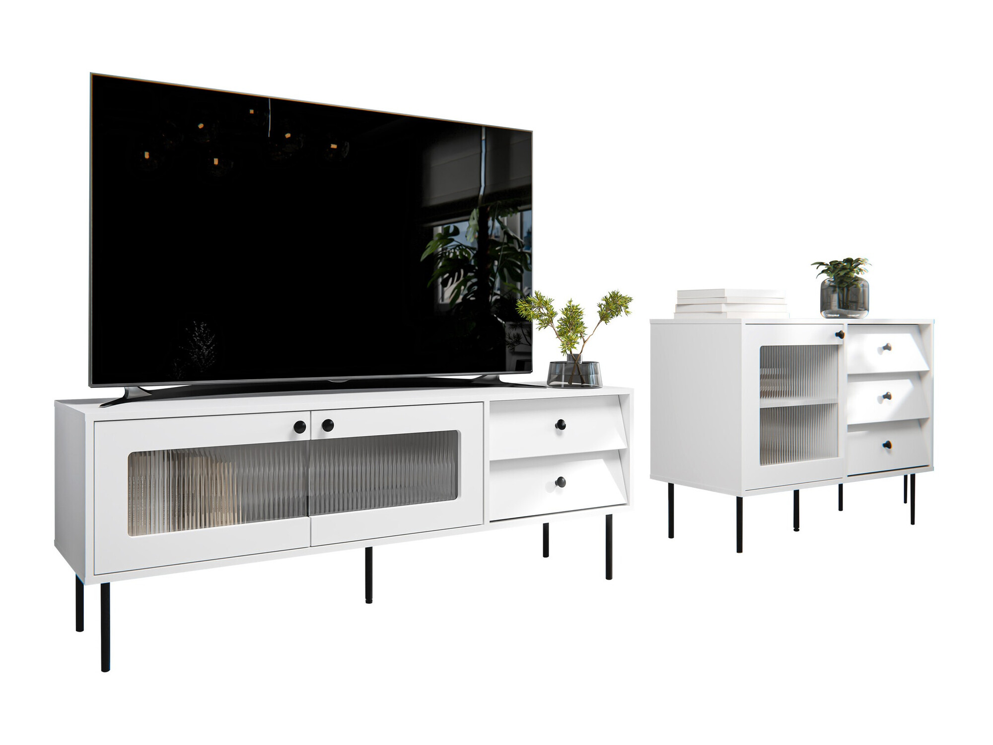 Wohnzimmer-Sets Feletri 108 (Weiß)