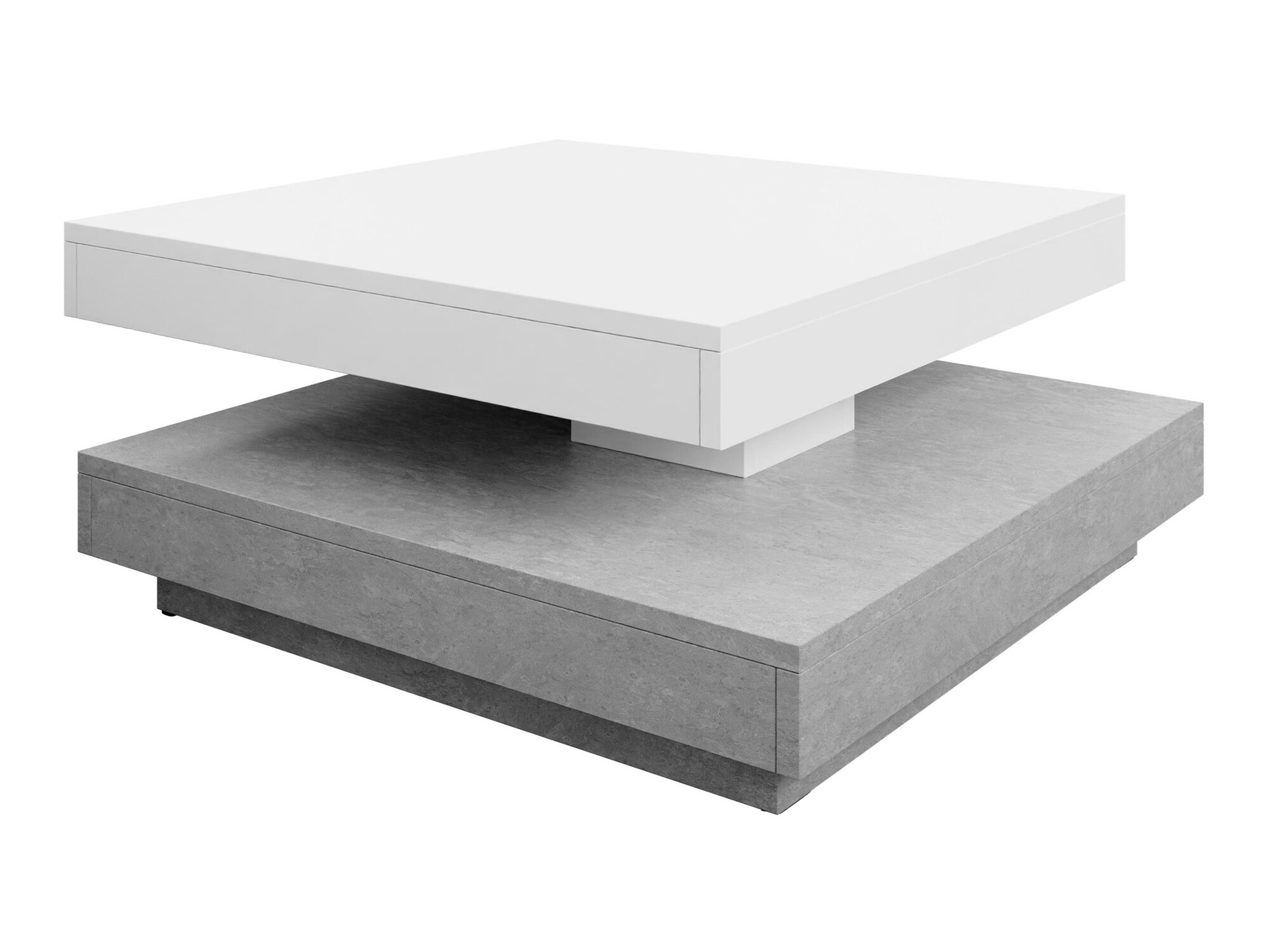 Couchtisch-Transformer Comfivo Pisces (Beton + Weiß)