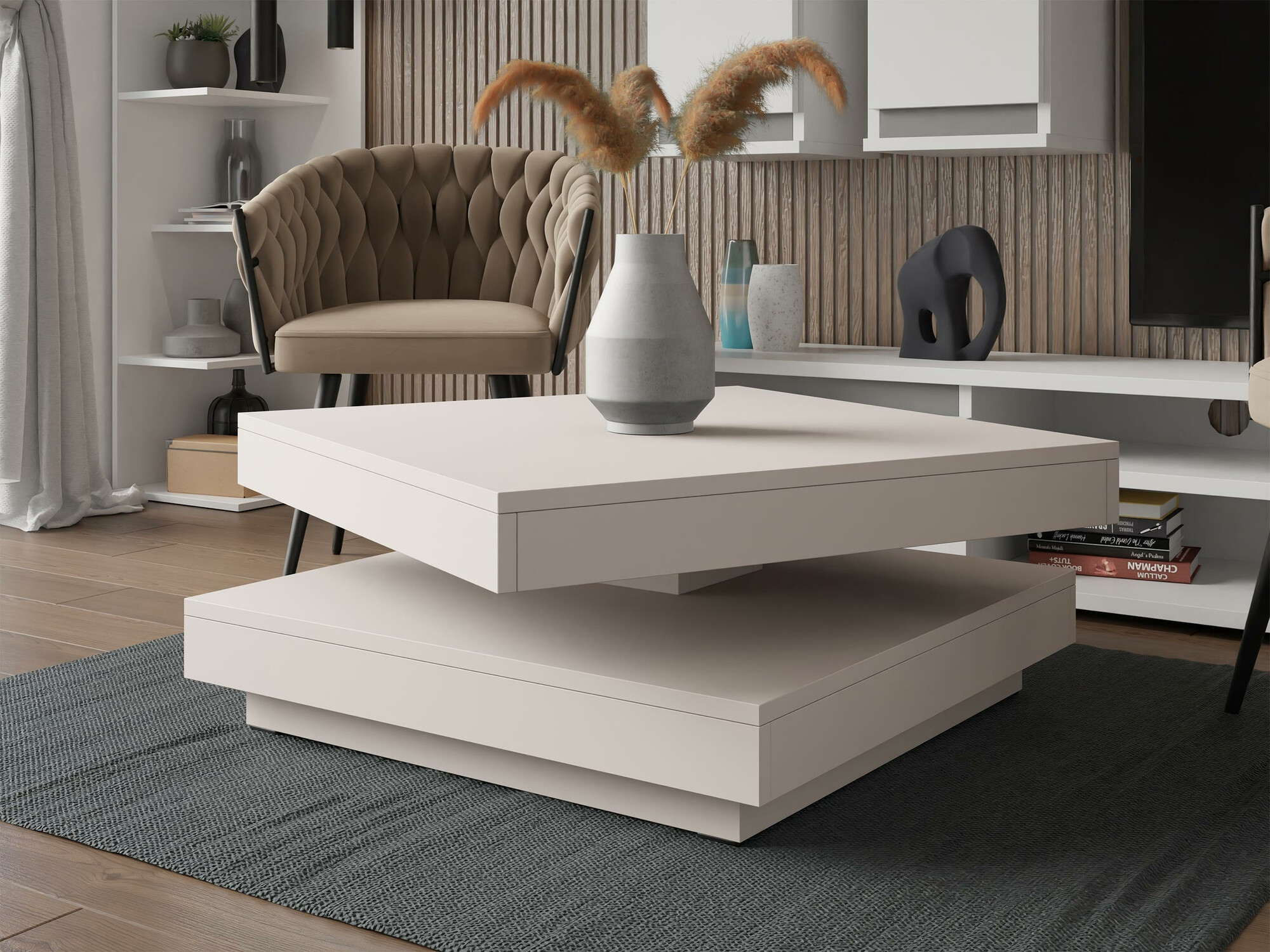 Couchtisch-Transformer Comfivo Pisces (Kaschmir)