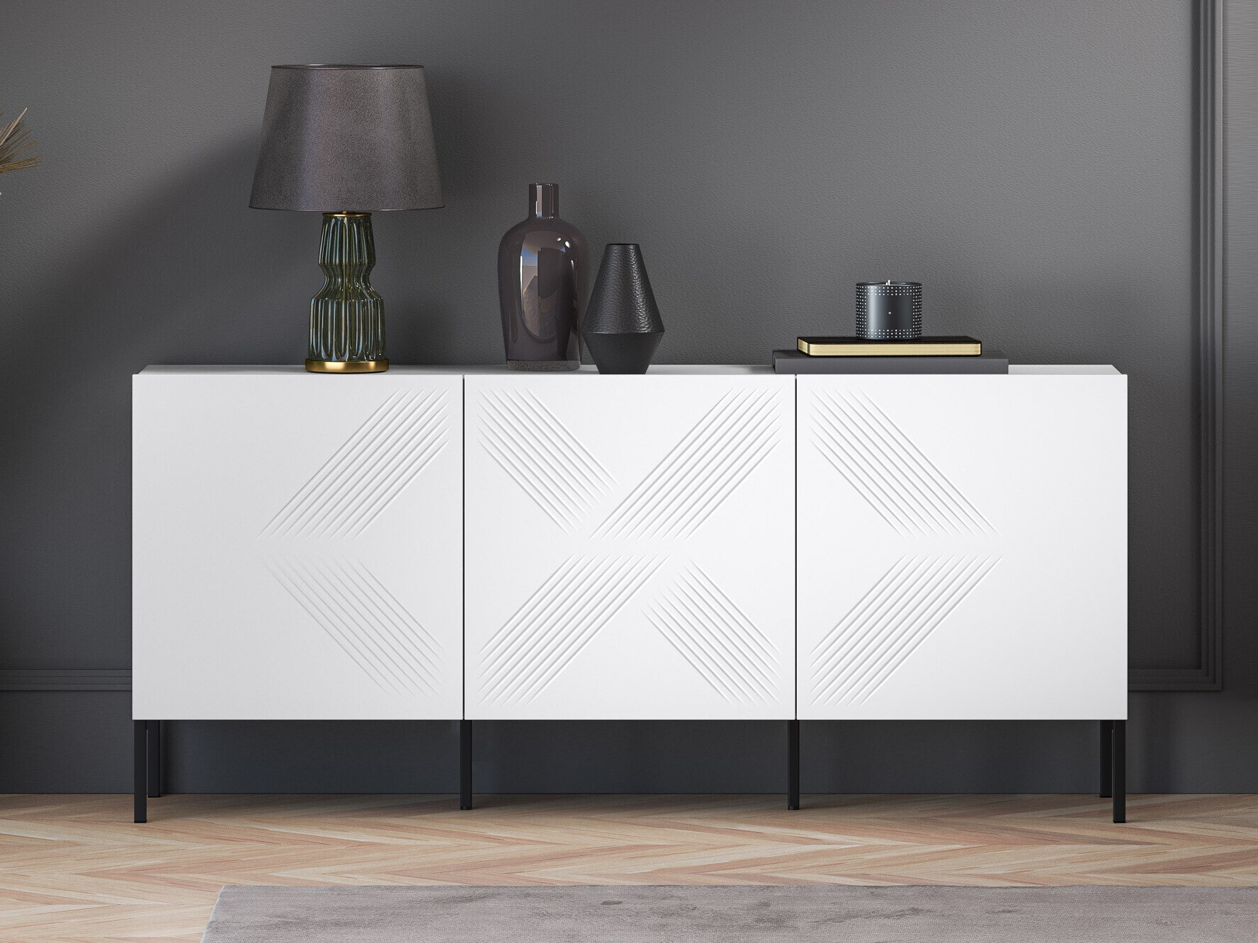 Sideboard Dorferi 102 (Schwarz)
