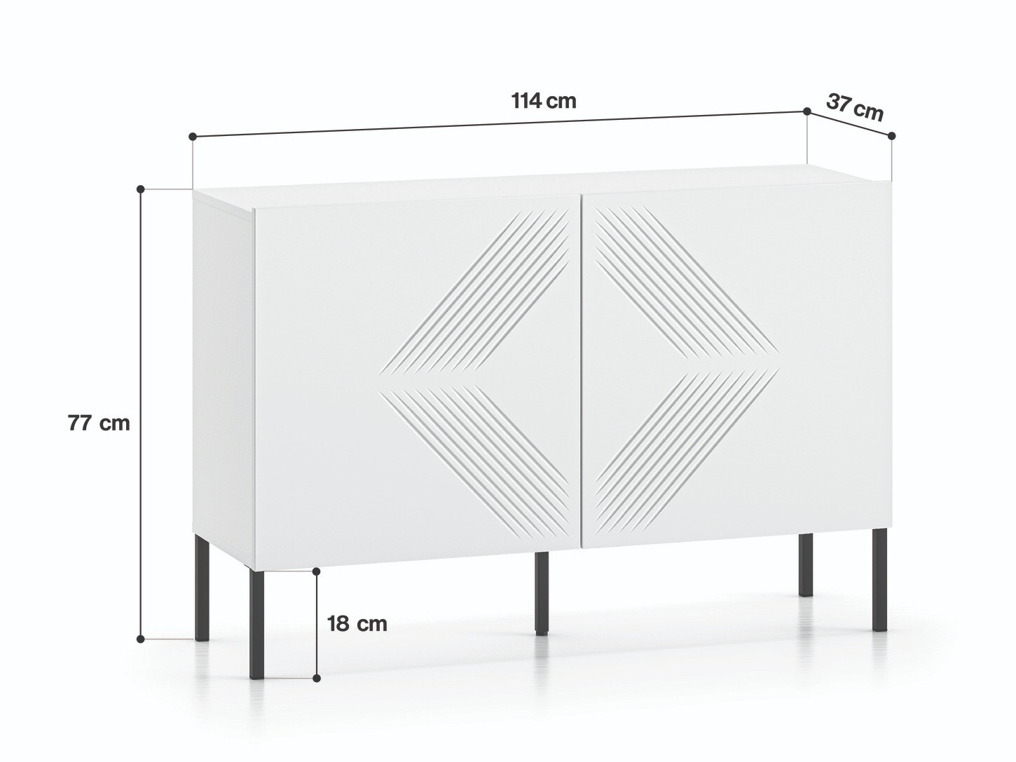 Sideboard Dorferi 104 (Schwarz)
