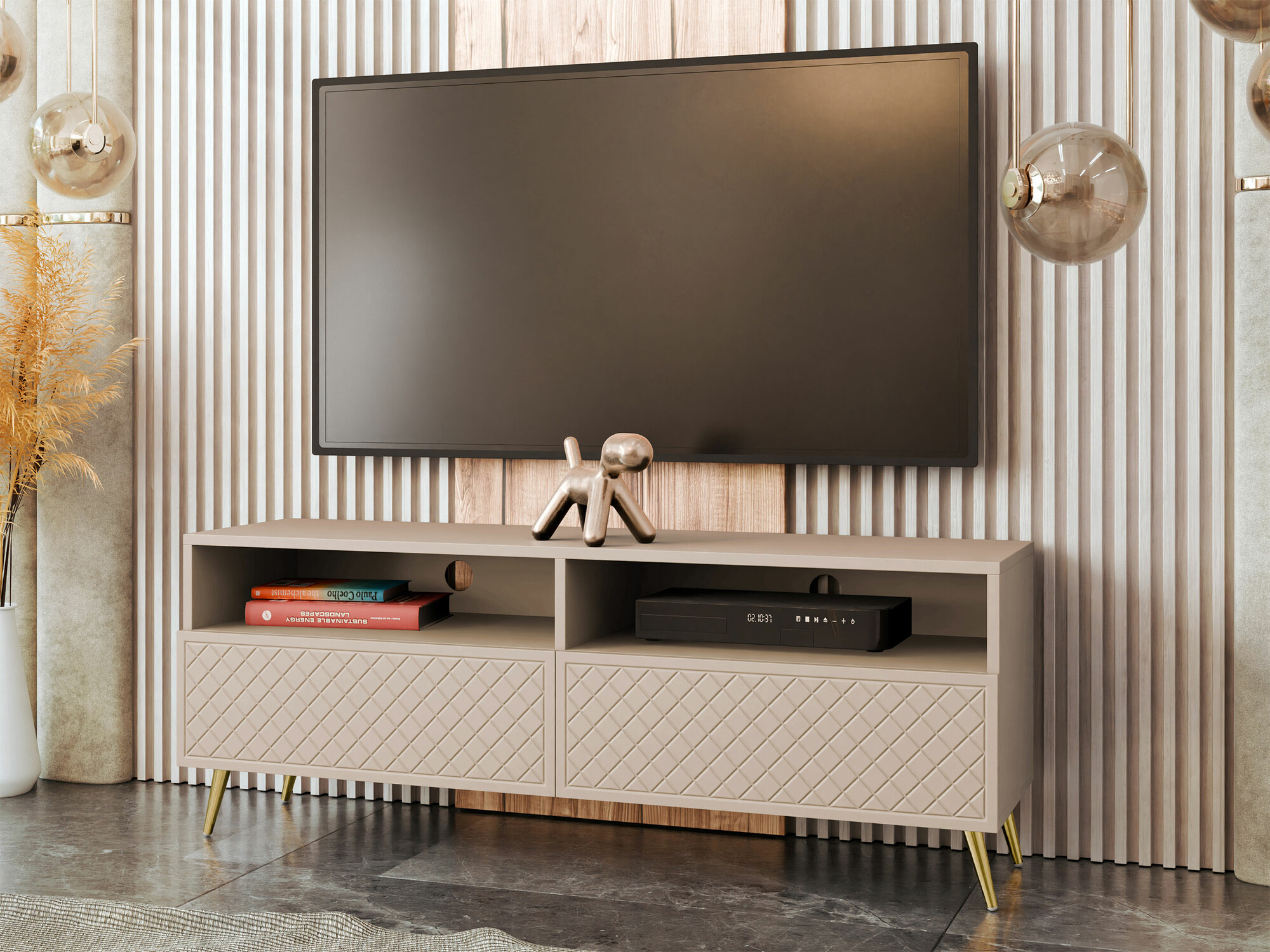 TV-Möbel Comfivo Nuromo 112 (Beige)
