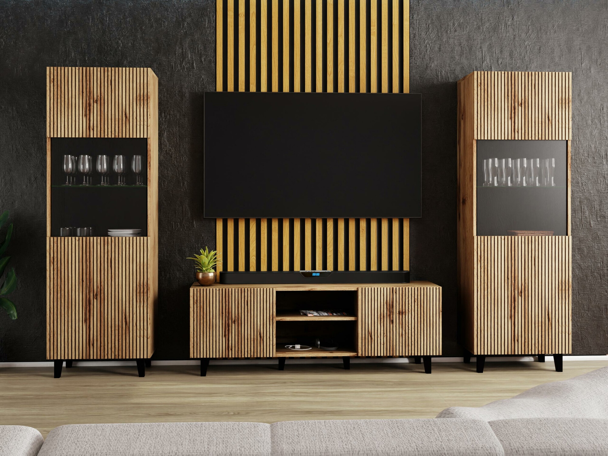 Wohnzimmer-Sets Remeta 110 (Wotan Eiche)