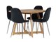 Essgruppe Dallas 4580 (Schwarz + Silber)