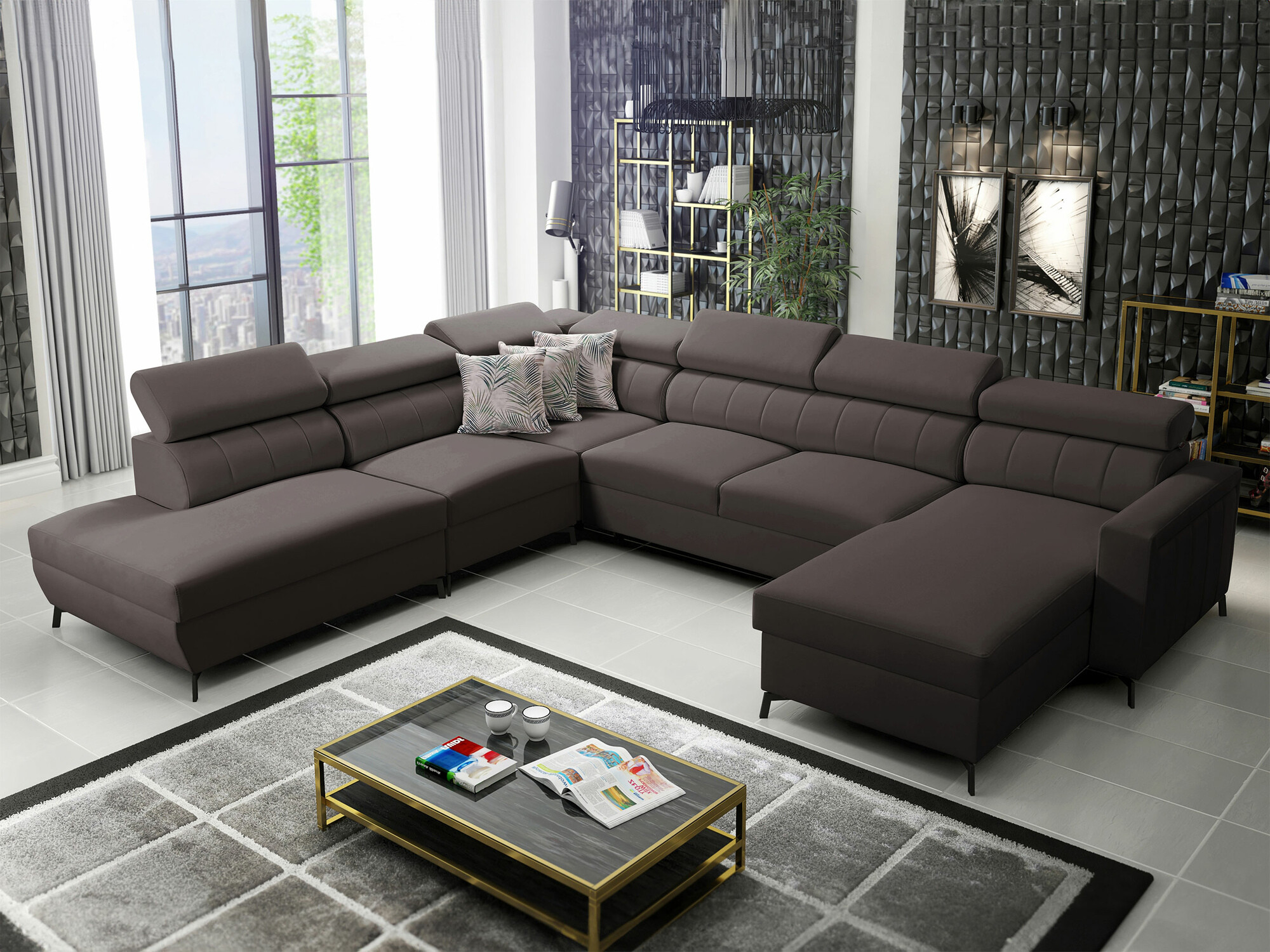 Ecksofa Sarasota 155 (Mono 234 + Botanical 36)
