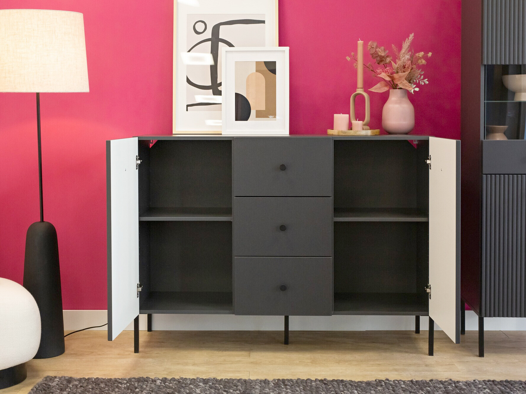 Kommoden Etliva 101 (Anthrazit)