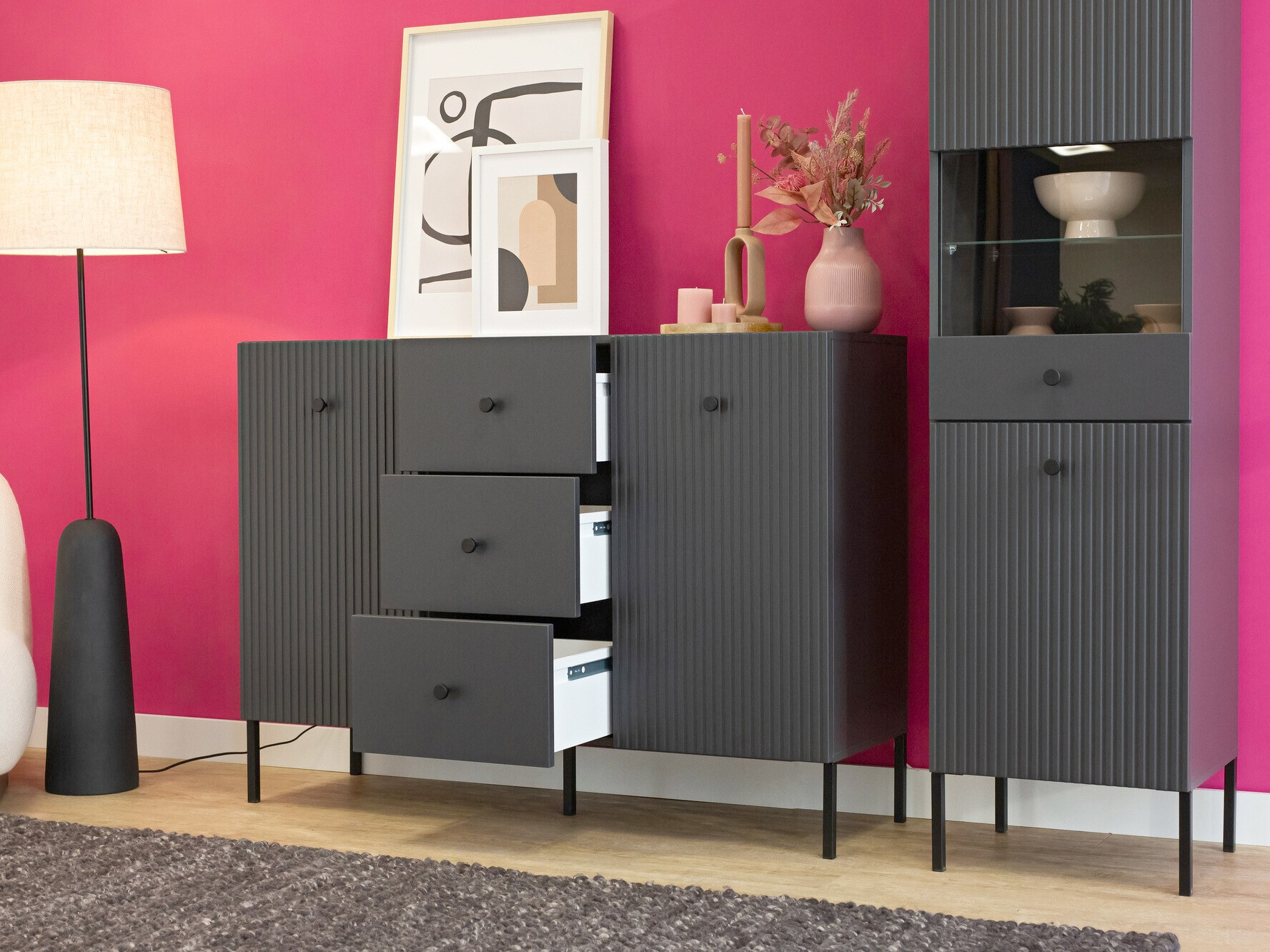 Kommoden Etliva 101 (Anthrazit)