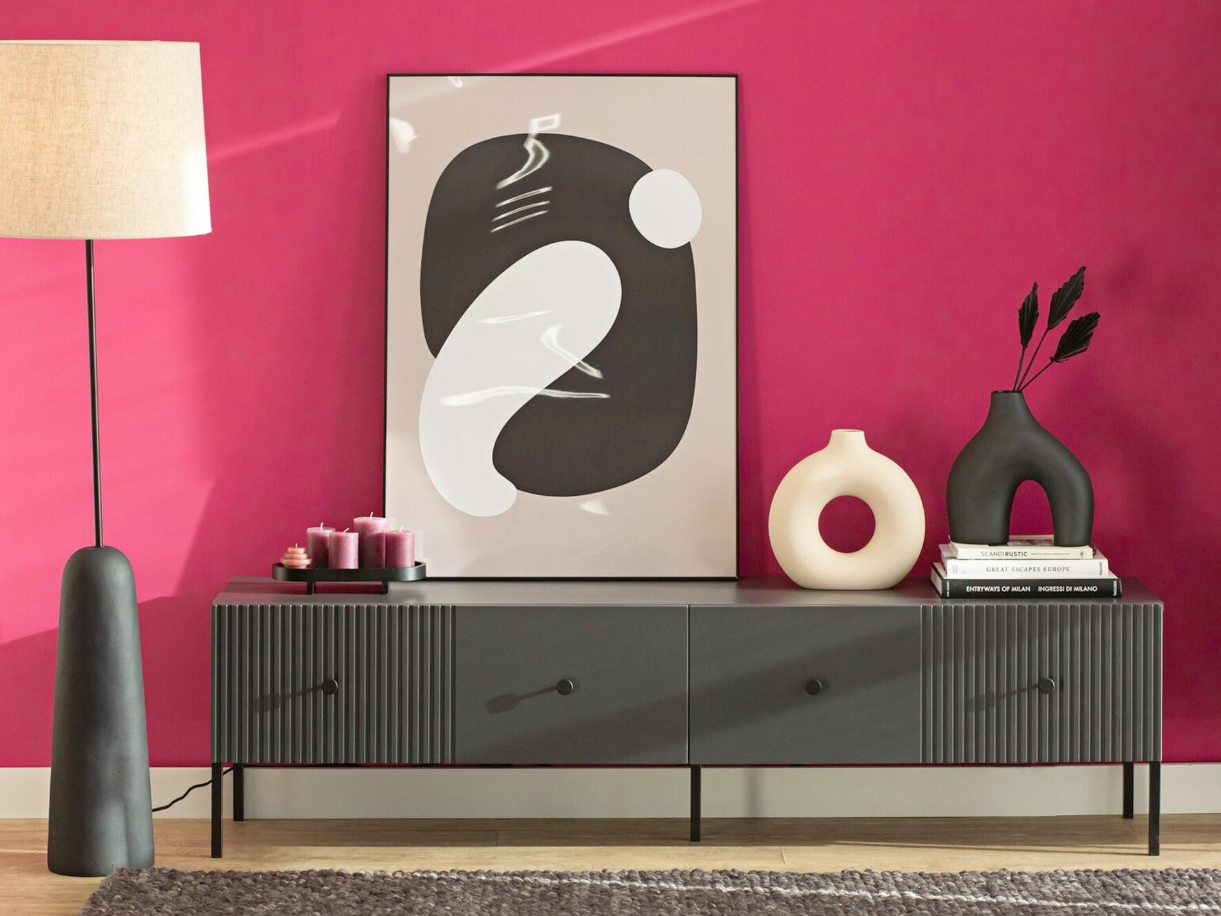 TV-Möbel Etliva 105 (Anthrazit)