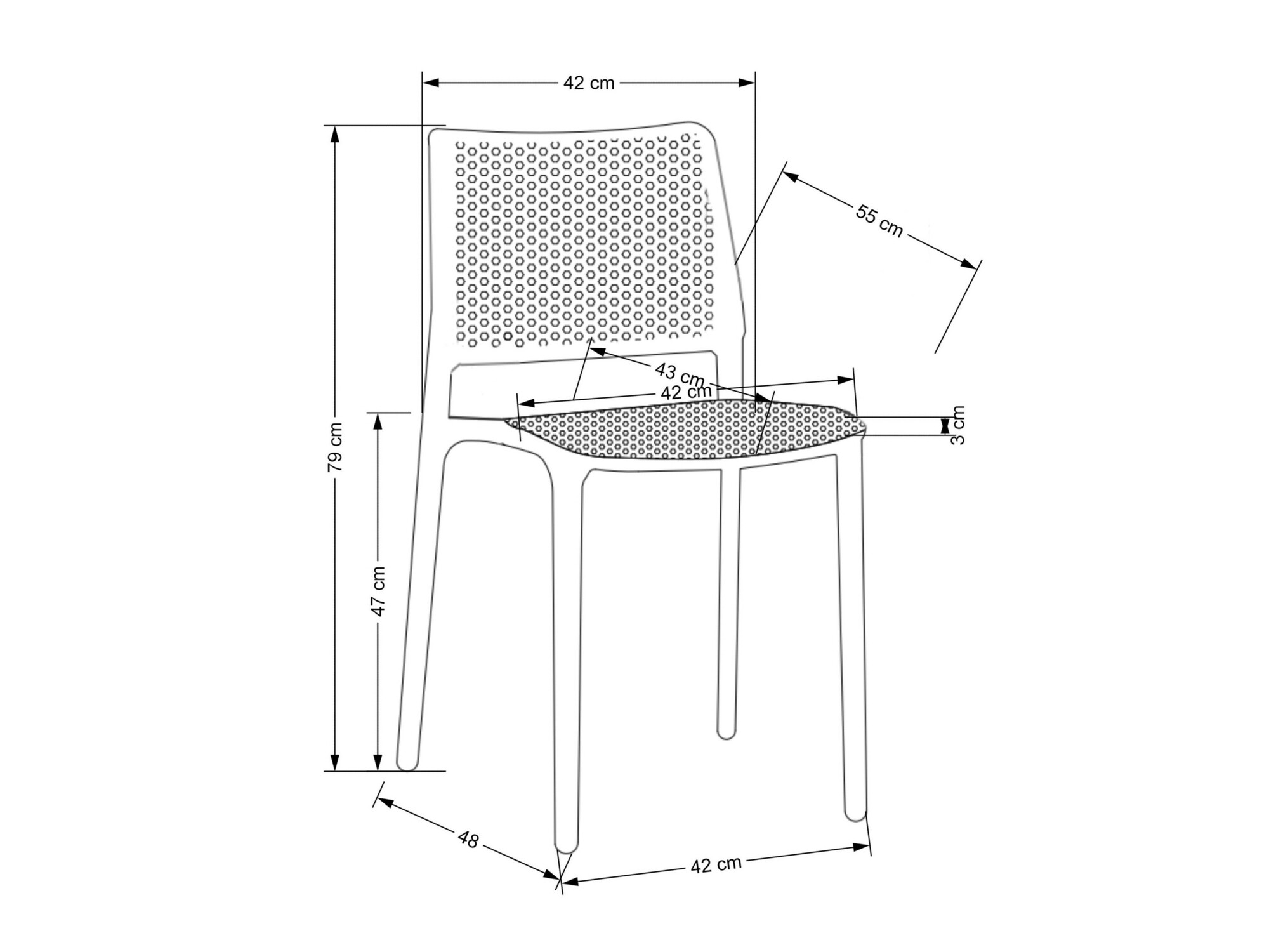 Stuhl Houston 1648 (Schwarz)