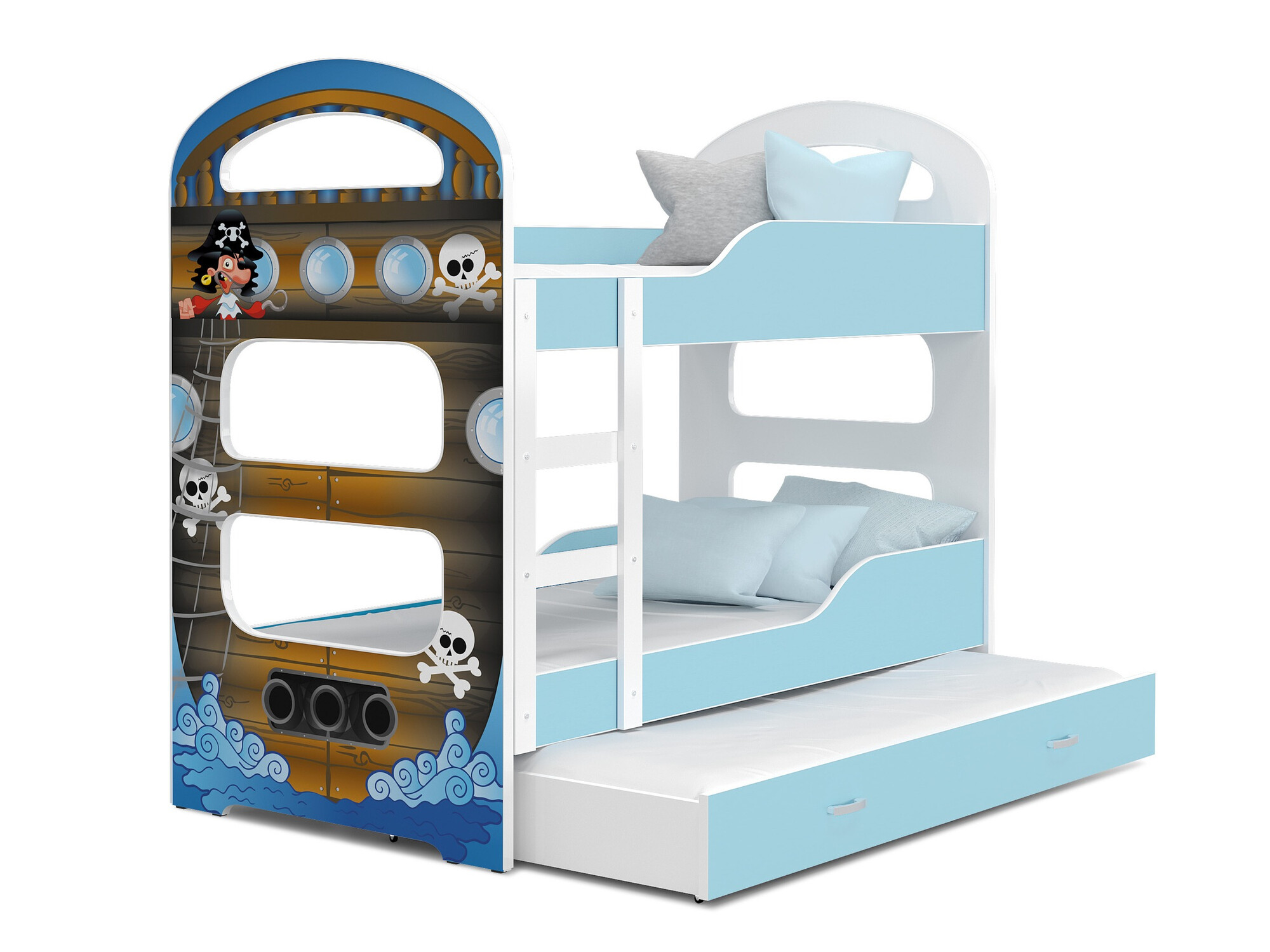 Etagenbett Aurora 116 (Weiß + Blau)