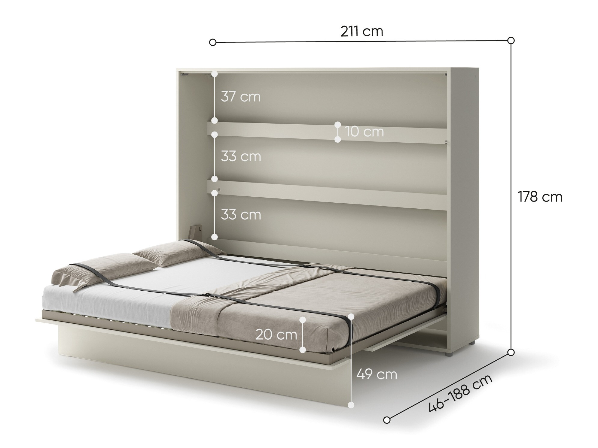 Schrankbett Concept Pro Lenart V (Kaschmir)