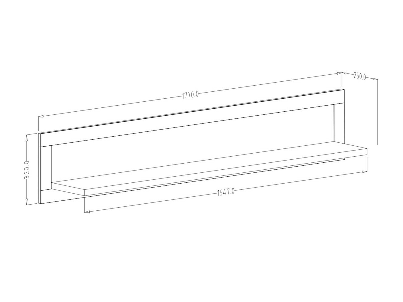 Wandregal Tolnue 100 (Dunkelgrün)