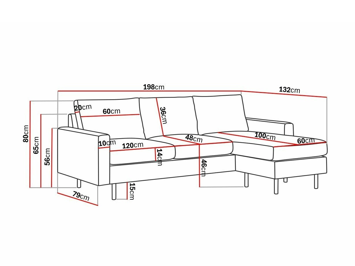 Ecksofa Dortesa 120 (Lincoln 90)
