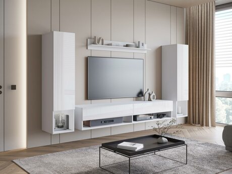 Wohnzimmer-Sets Sarasota 176 (Weiß + Weiß glänzend)