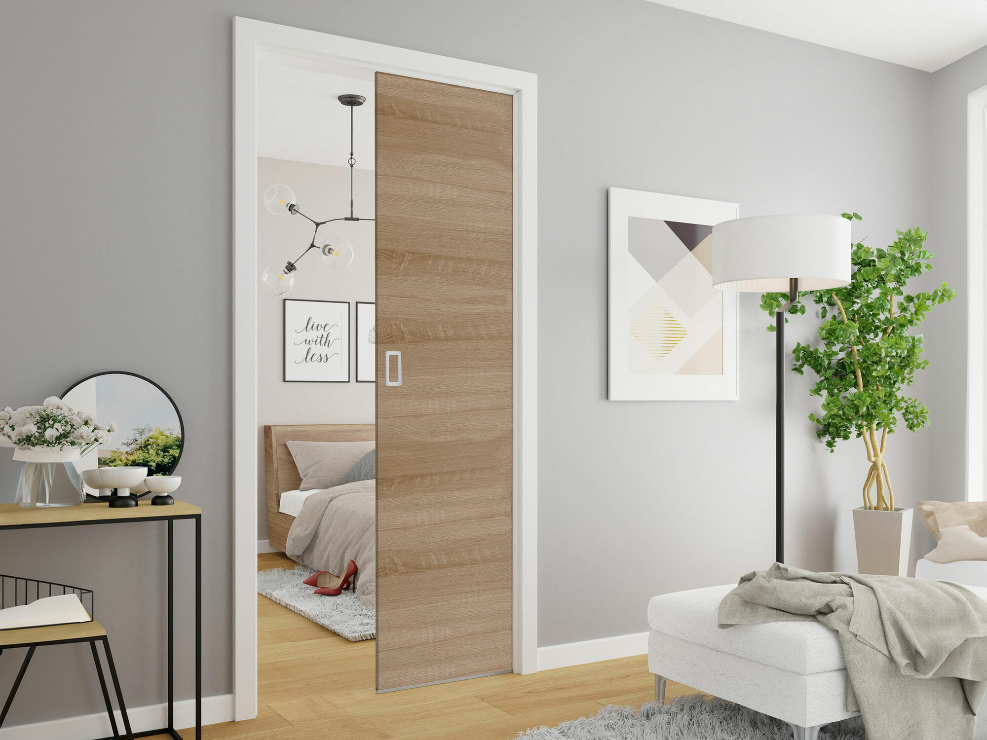 Schwebetür Dover 183 (Sonoma Eichenholzoptik)