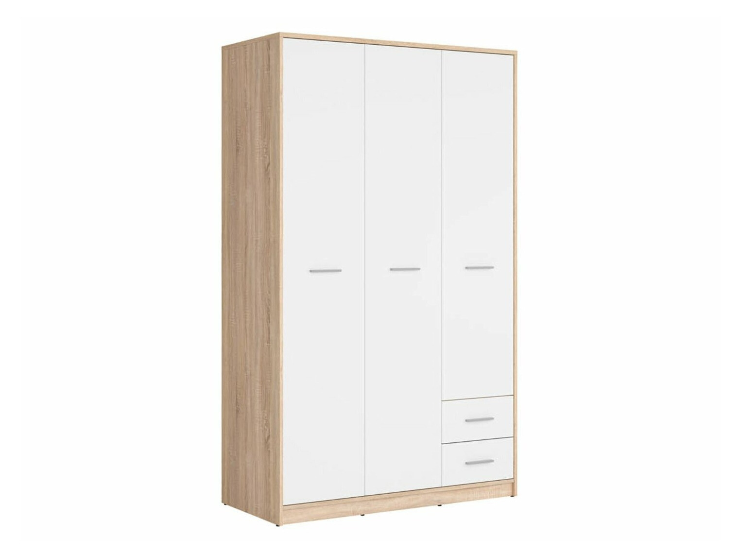 Kleiderschrank Novsore 134 (Sonoma Eichenholzoptik + Weiß)