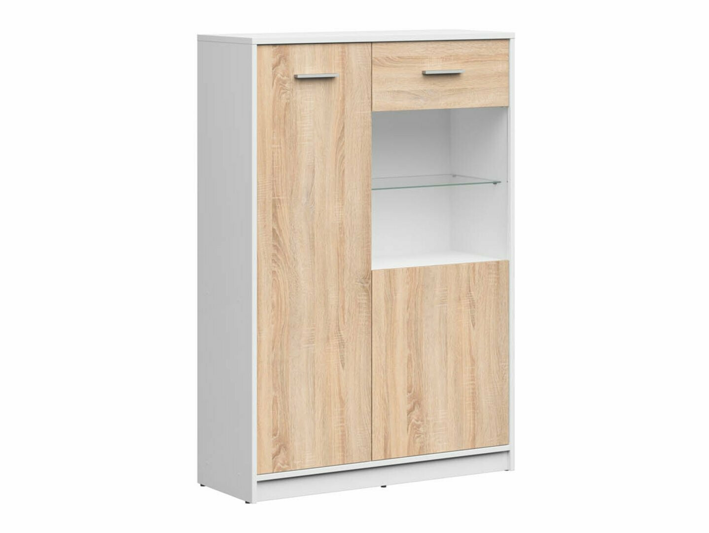 Regal Novsore 138 (Weiß + Sonoma Eichenholzoptik)