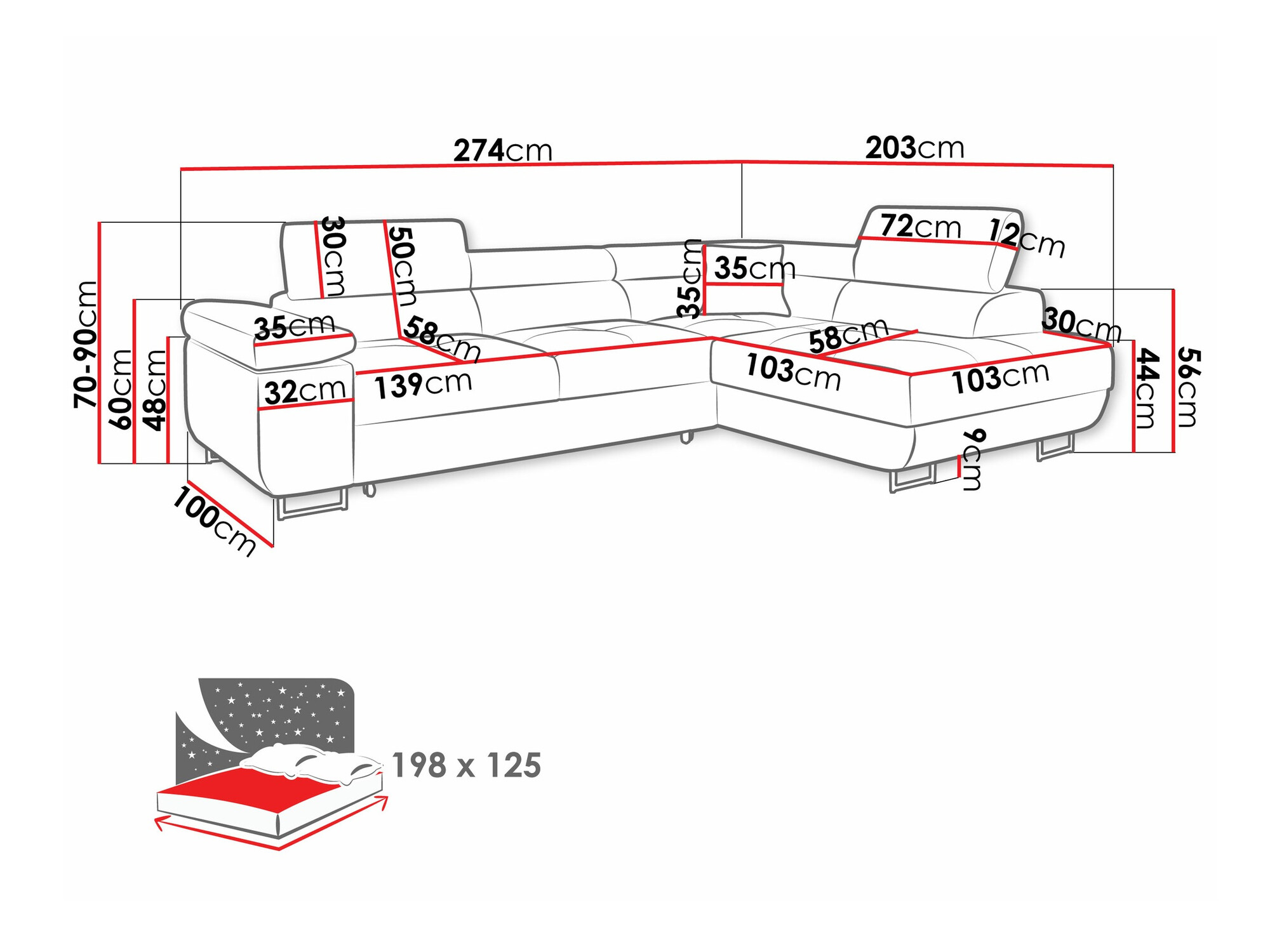 Ecksofa Comfivo Eliferu 100 (Wave 05)