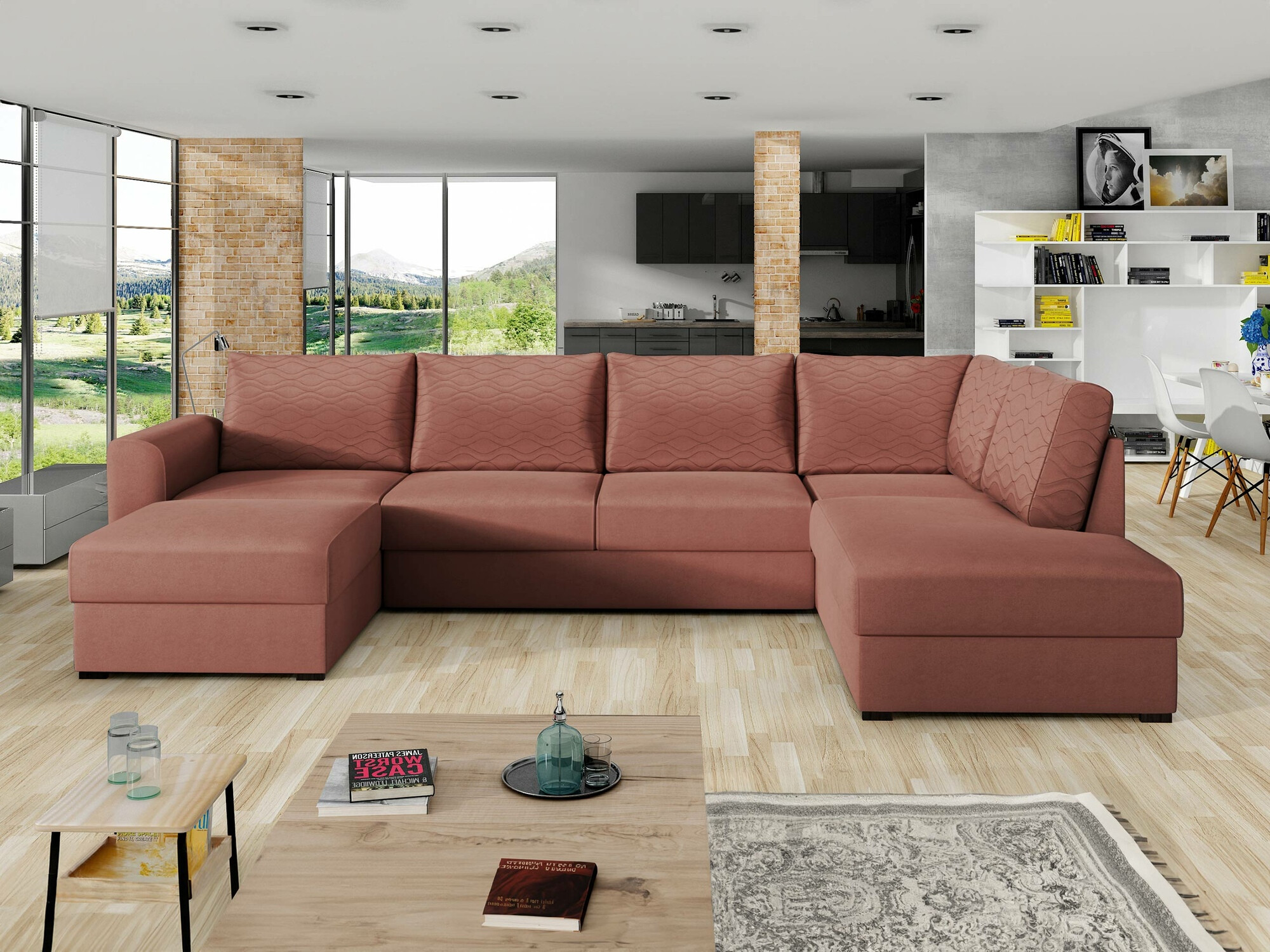 Ecksofa Comfivo 261 (Venus Velvet 2918 + Magic Velvet 2258-p102)
