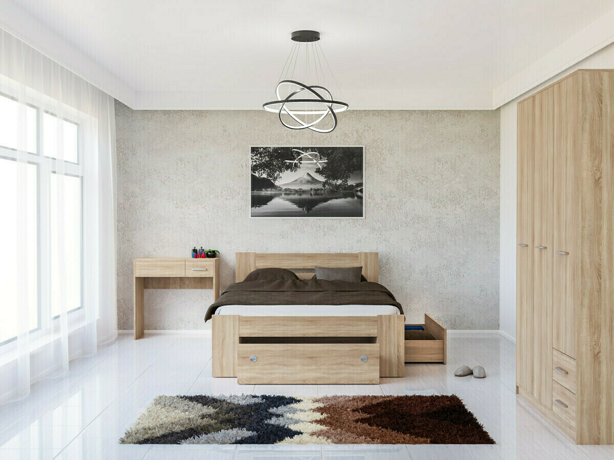 Schlafzimmer-Set Novsore 144 (Sonoma Eichenholzoptik)