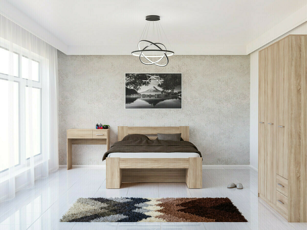 Schlafzimmer-Set Novsore 144 (Sonoma Eichenholzoptik)