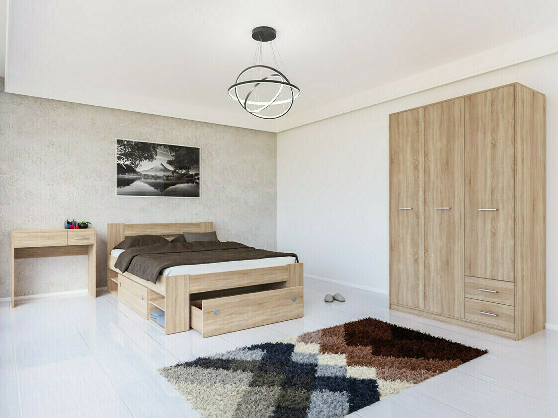 Schlafzimmer-Set Novsore 144 (Sonoma Eichenholzoptik)