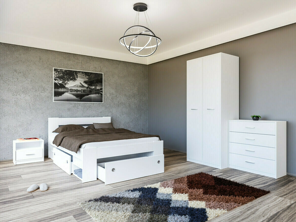 Schlafzimmer-Set Novsore 147 (Weiß)