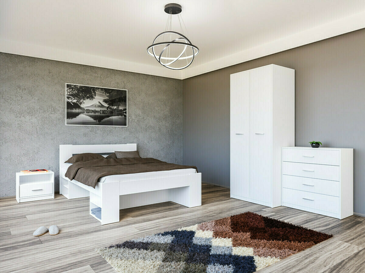 Schlafzimmer-Set Novsore 147 (Weiß)