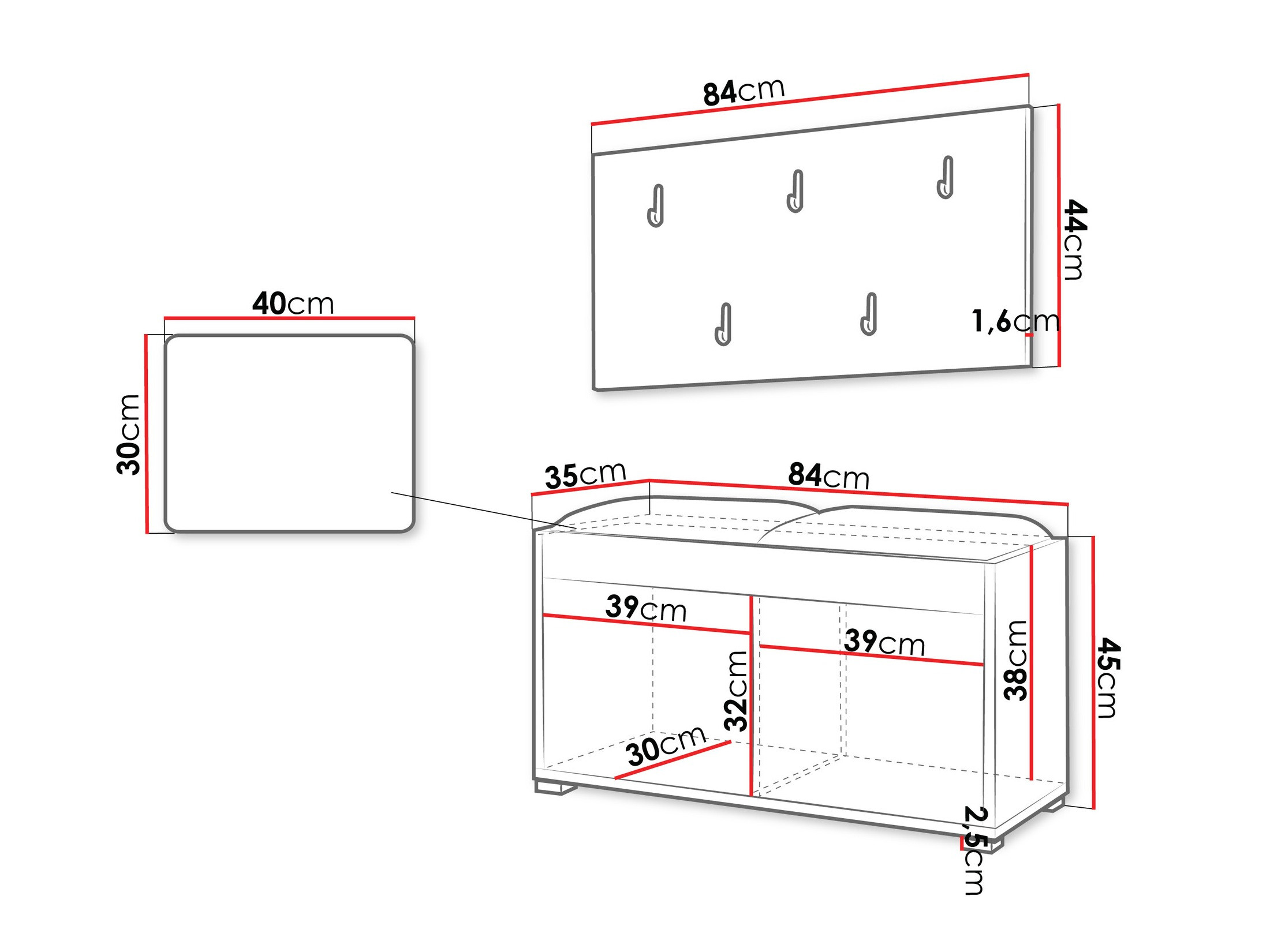 Flurgarnitur Comfivo Tutela (Weiß)