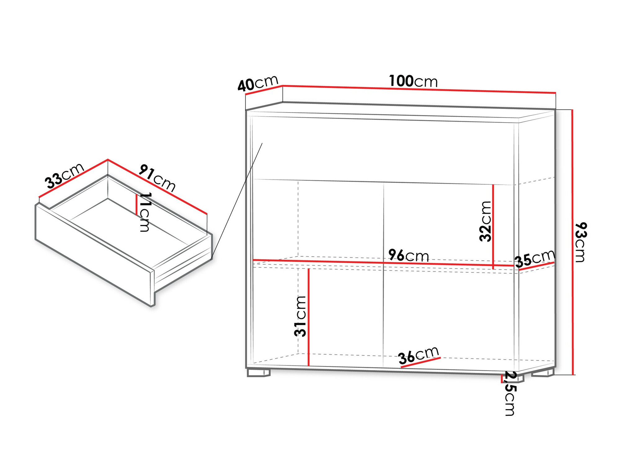 Kommoden Comfivo Tutela IV (Weiß)