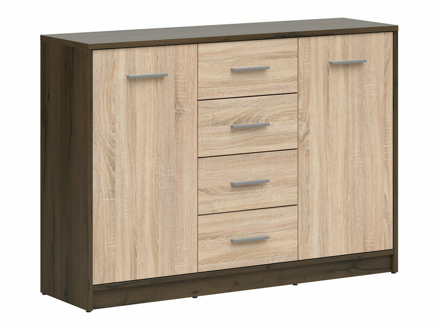 Kommoden Novsore 118 (Eichenholzoptik dunkel + Sonoma Eichenholzoptik)