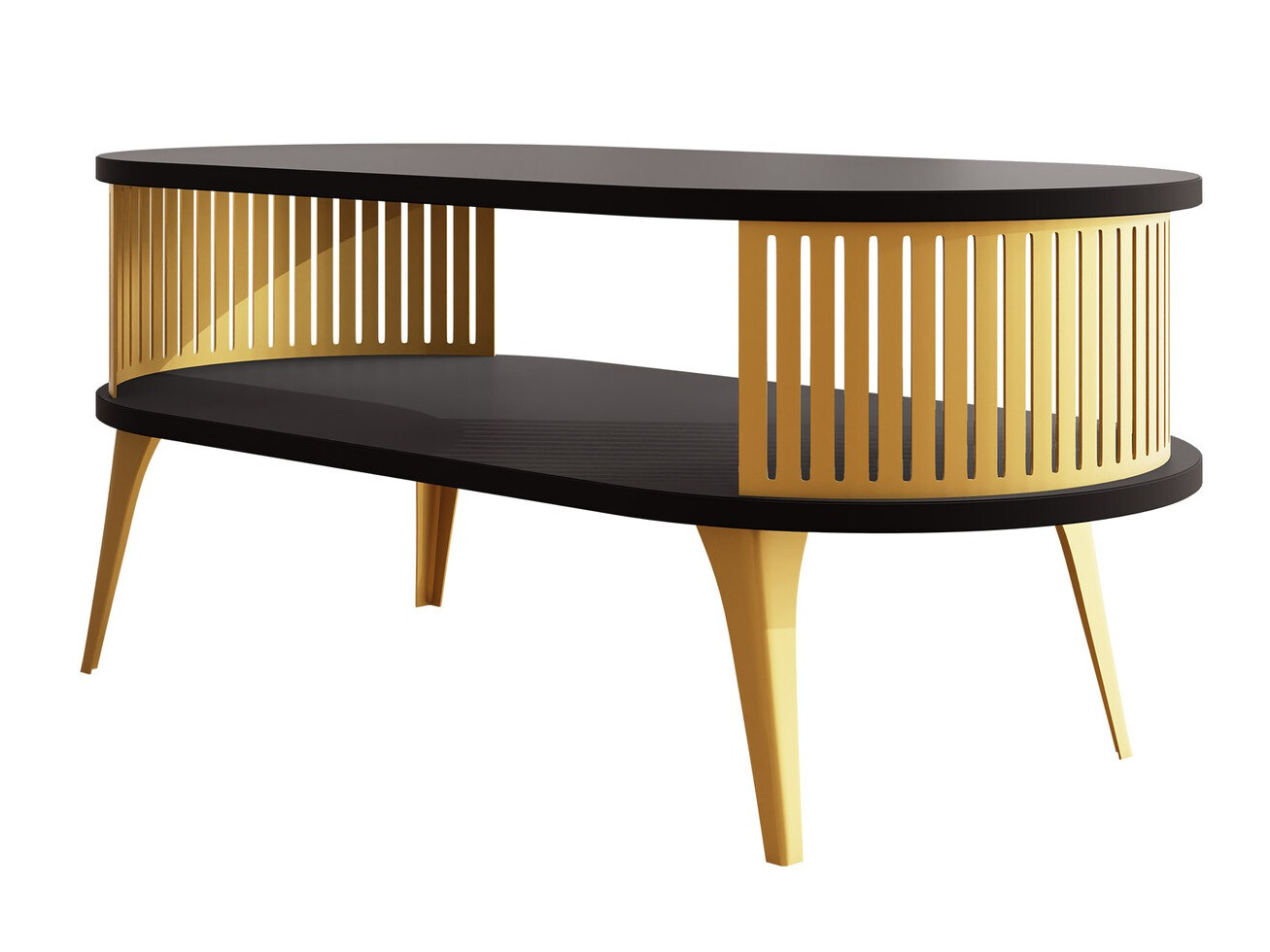 Couchtisch Vitum IV (Gold + Schwarz)