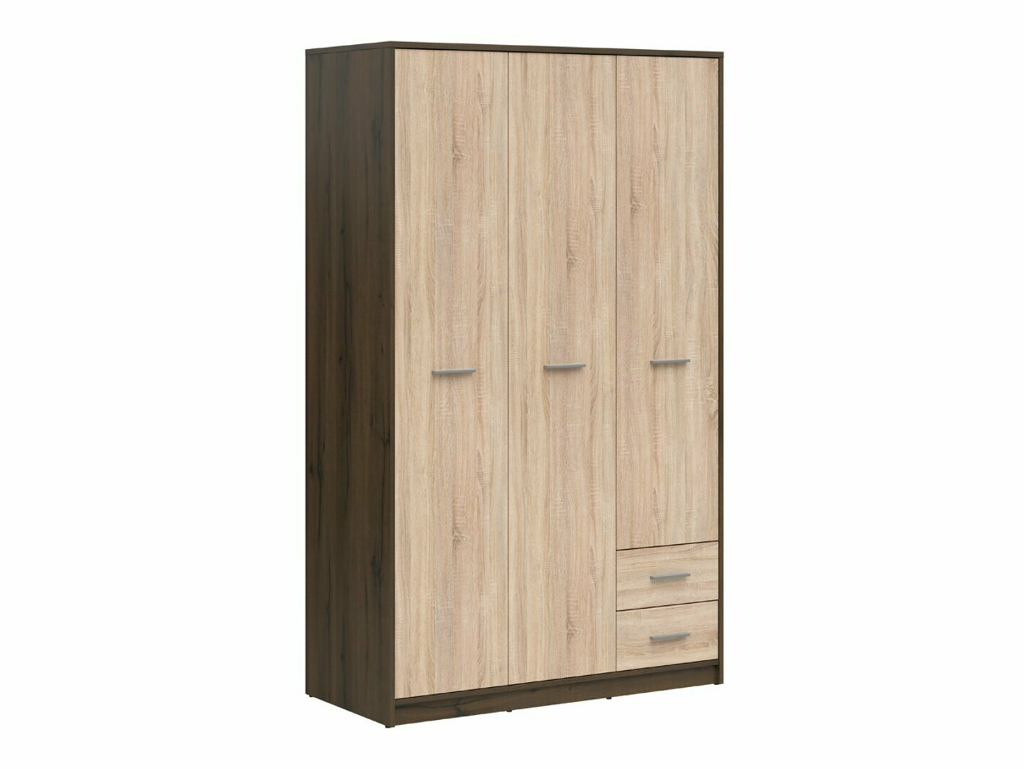 Kleiderschrank Novsore 134 (Eichenholzoptik dunkel + Sonoma Eichenholzoptik)