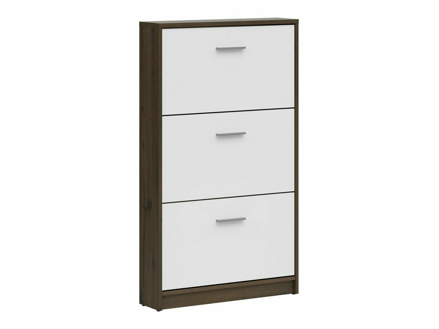 Schuhschrank Novsore 113 (Eichenholzoptik dunkel + Weiß)