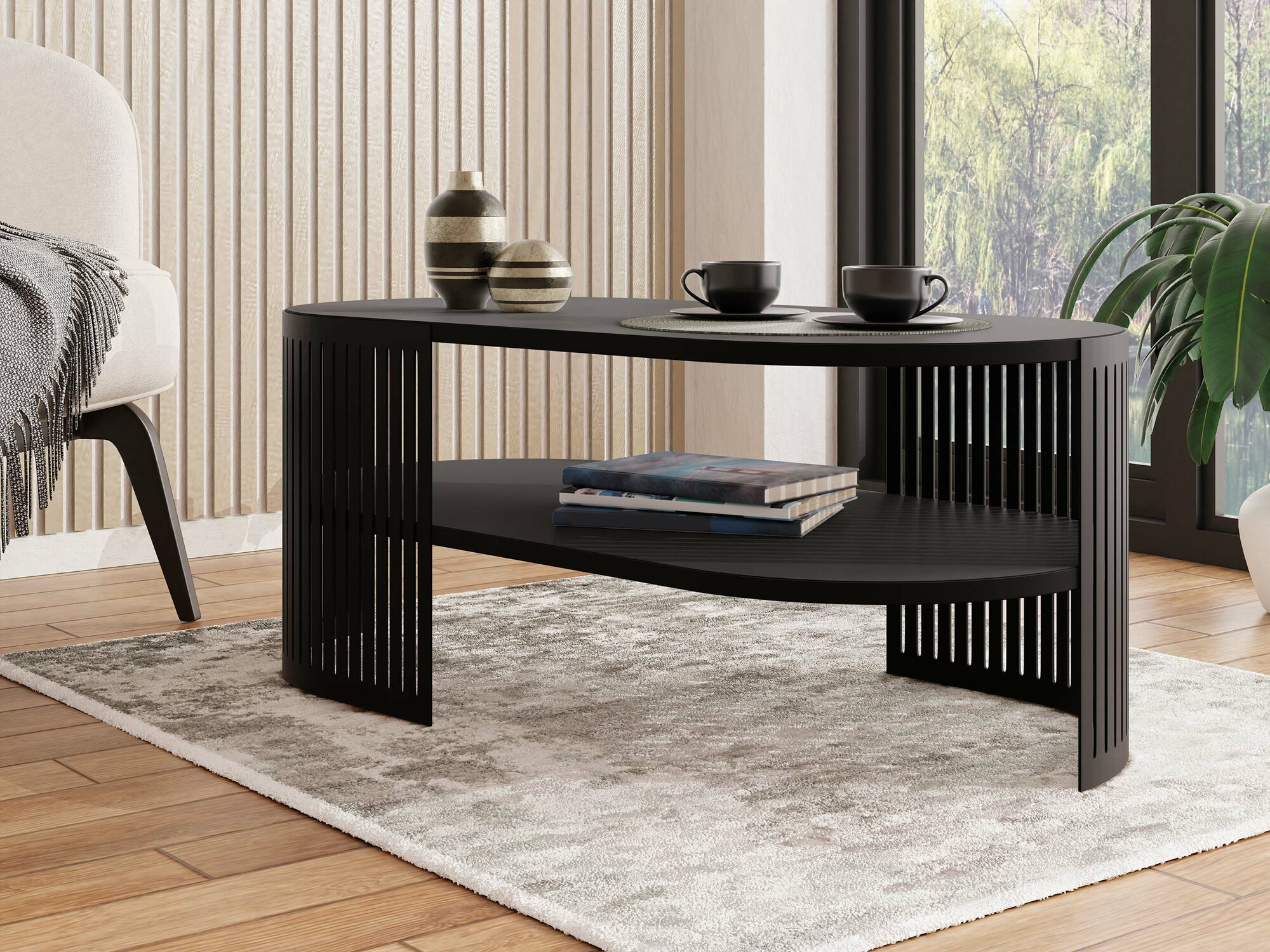 Couchtisch Evanola 106 (Schwarz)