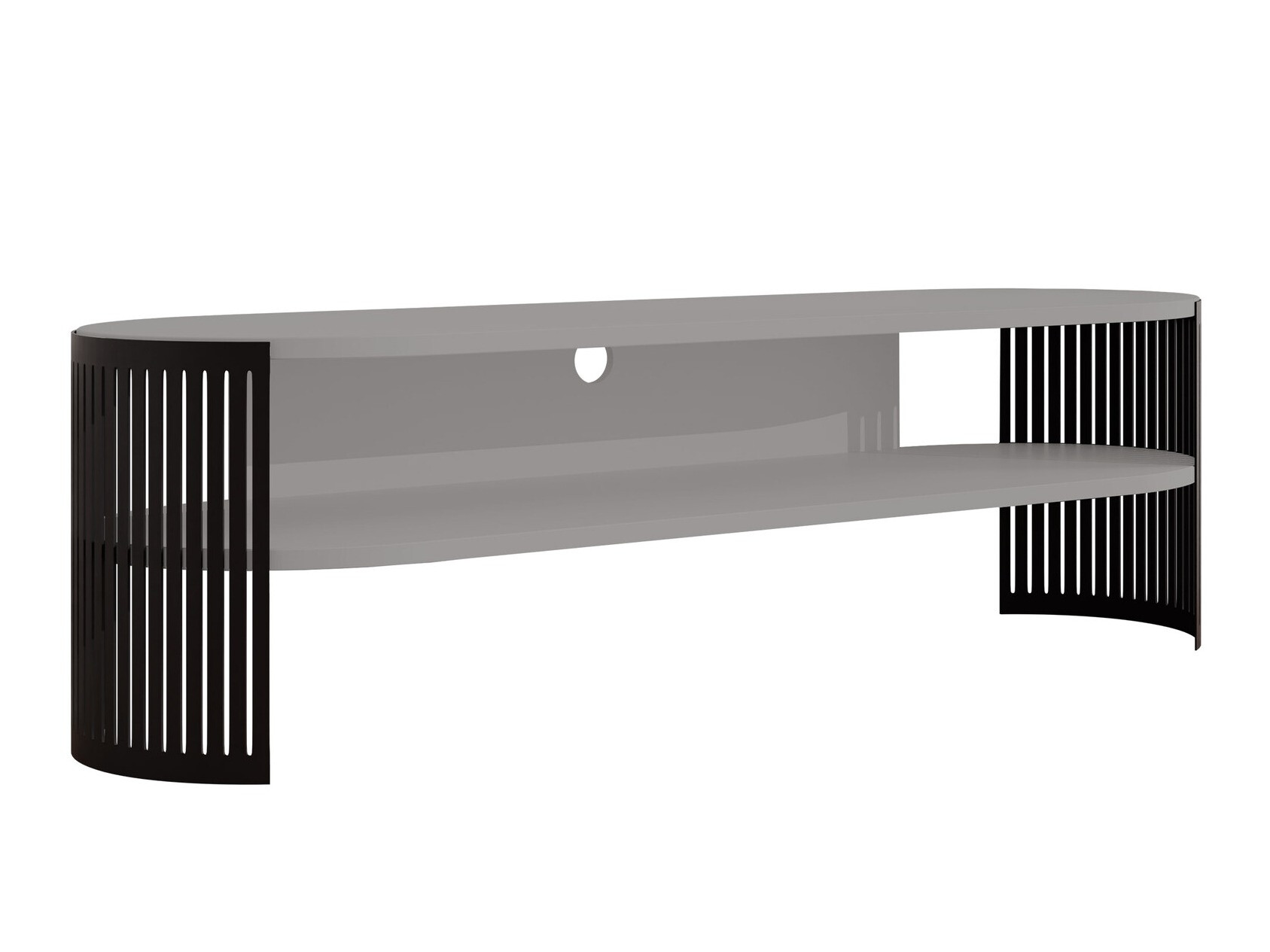 TV-Möbel Evanola 109 (Schwarz + Graphit)