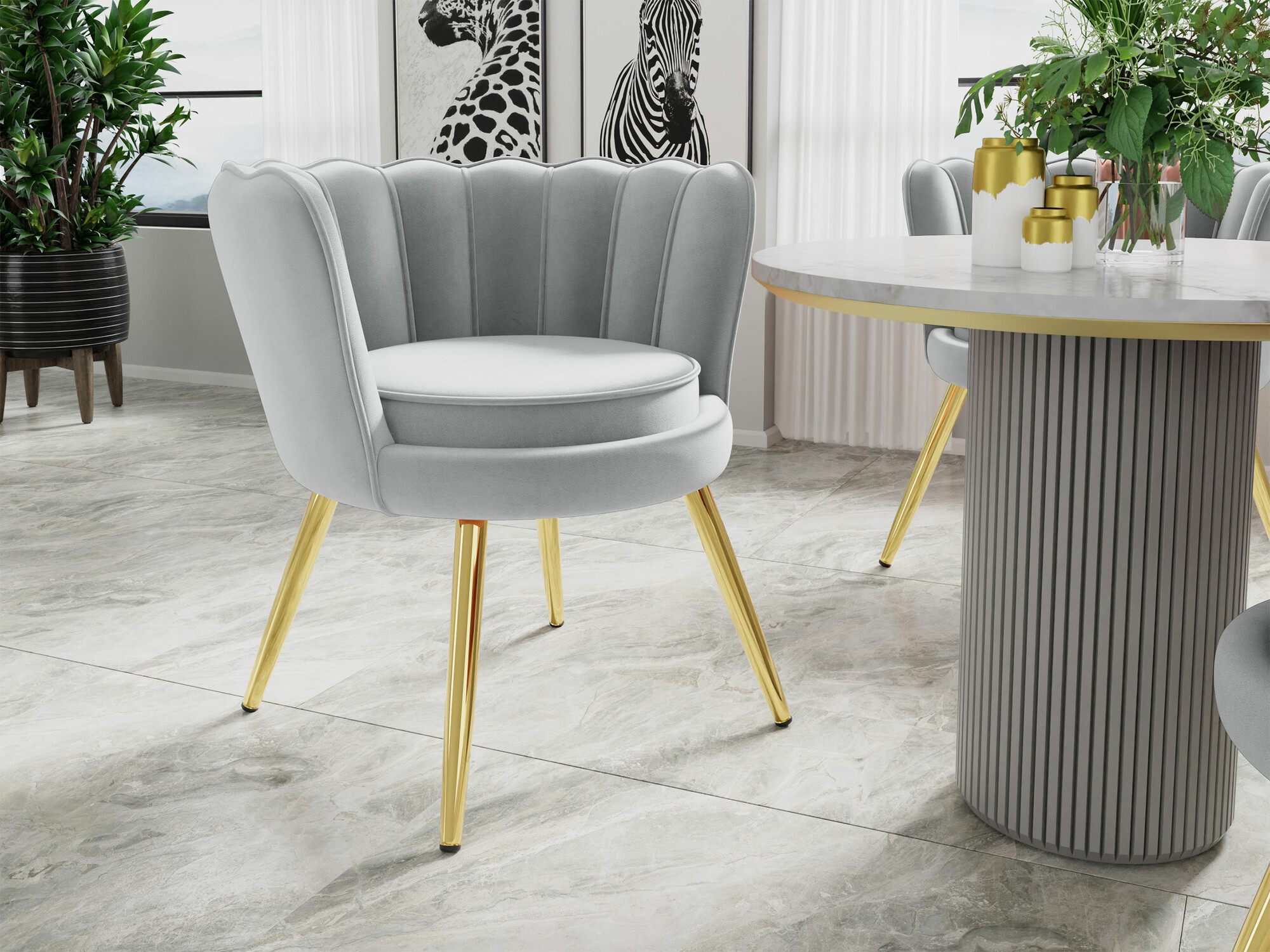 Sessel Comfivo Univae (Grau + Gold)