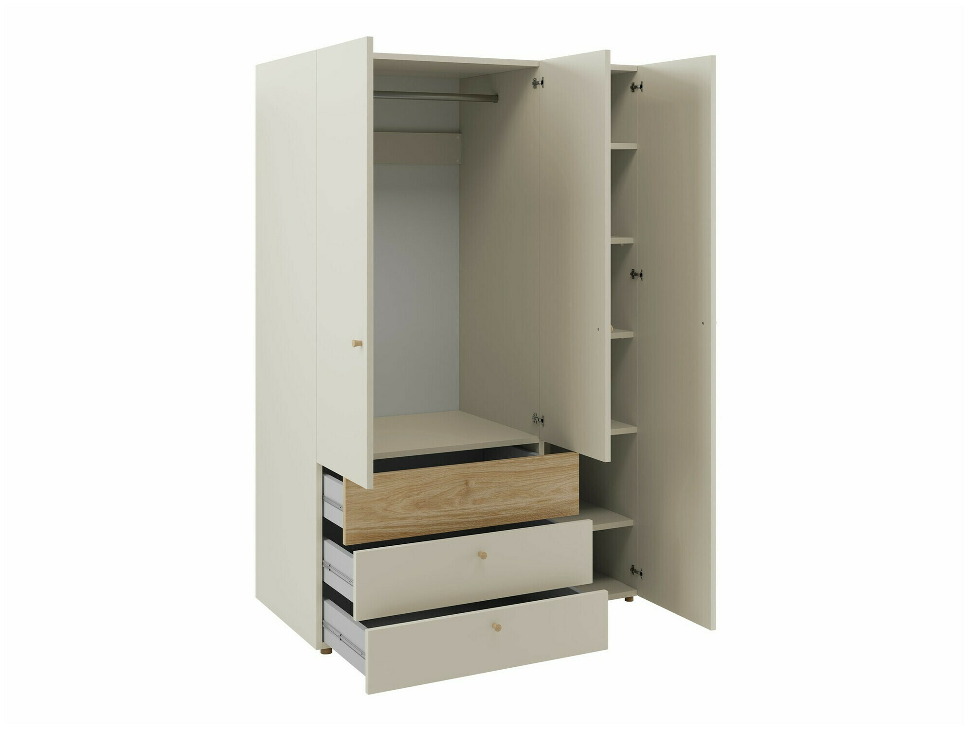 Kinderzimmer-Set Domcali 116 (Grau + Eichenholzoptik)