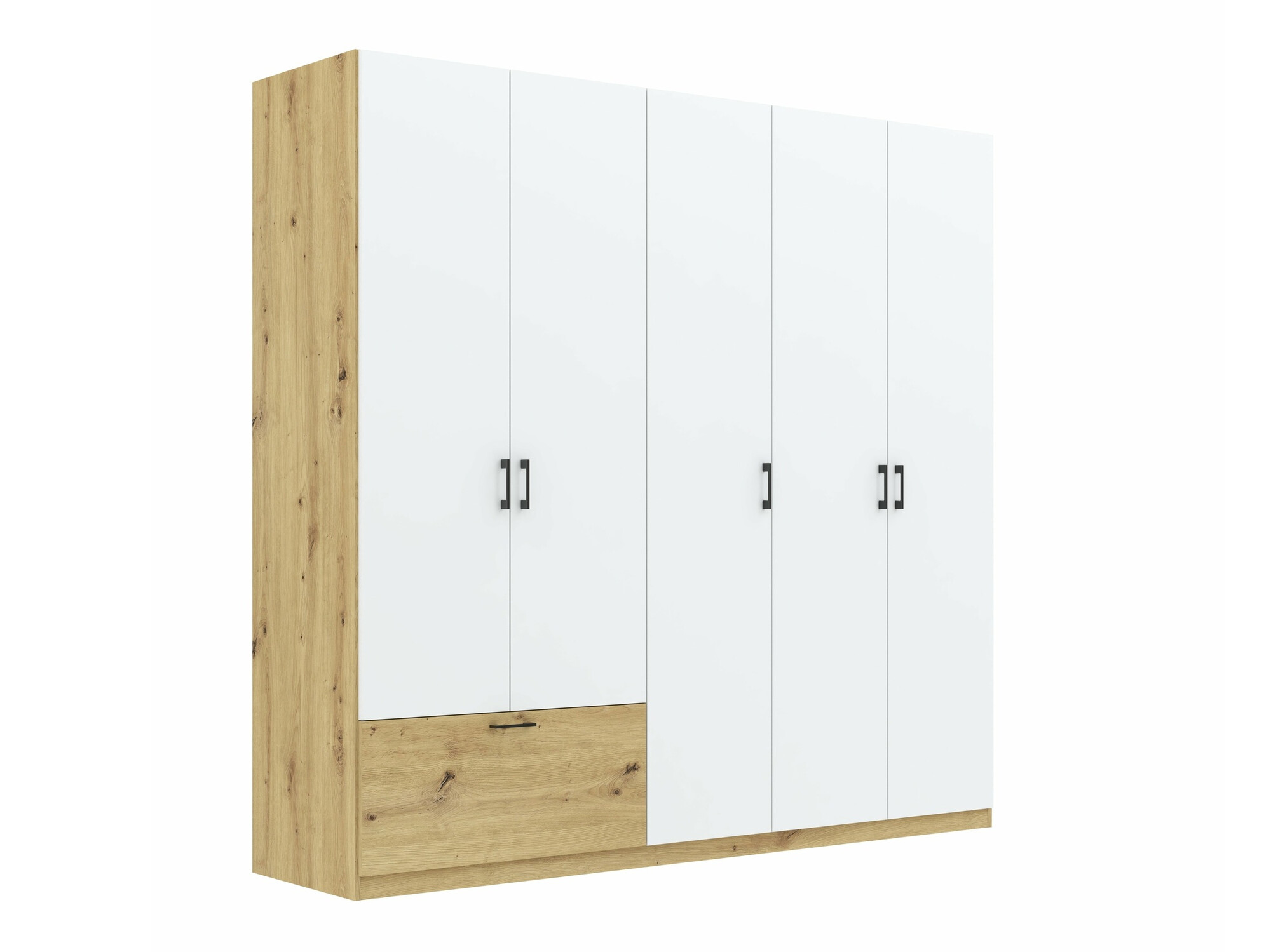 Kleiderschrank Bristol 249 (Artisan Eichenholzoptik + Weiß)