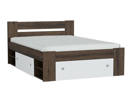 Bett Novsore 130 (Eichenholzoptik dunkel)
