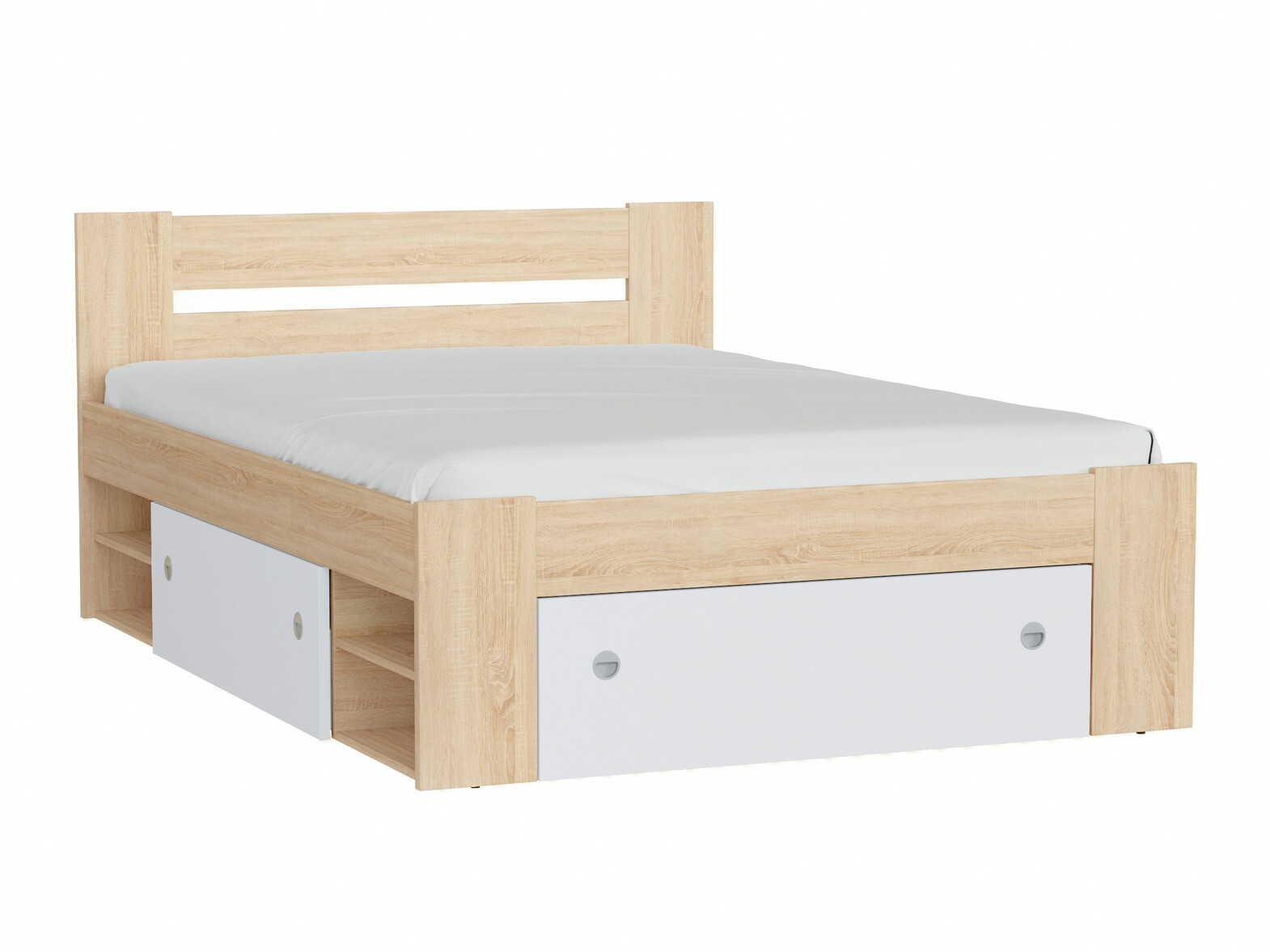 Bett Novsore 130 (Sonoma Eichenholzoptik)