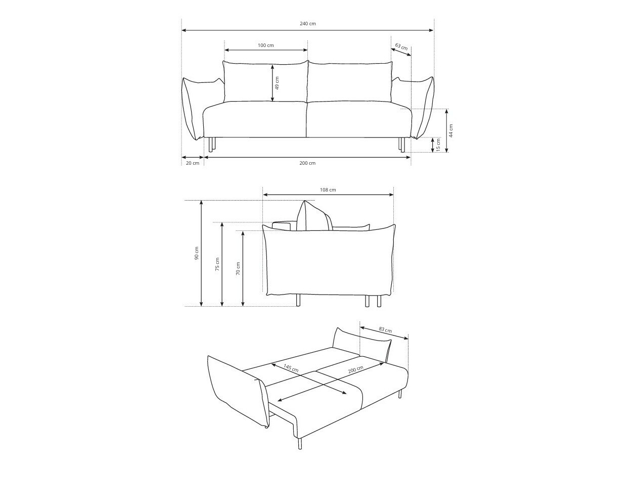 Schlafsofa Kingston 131 (Horizon 97)