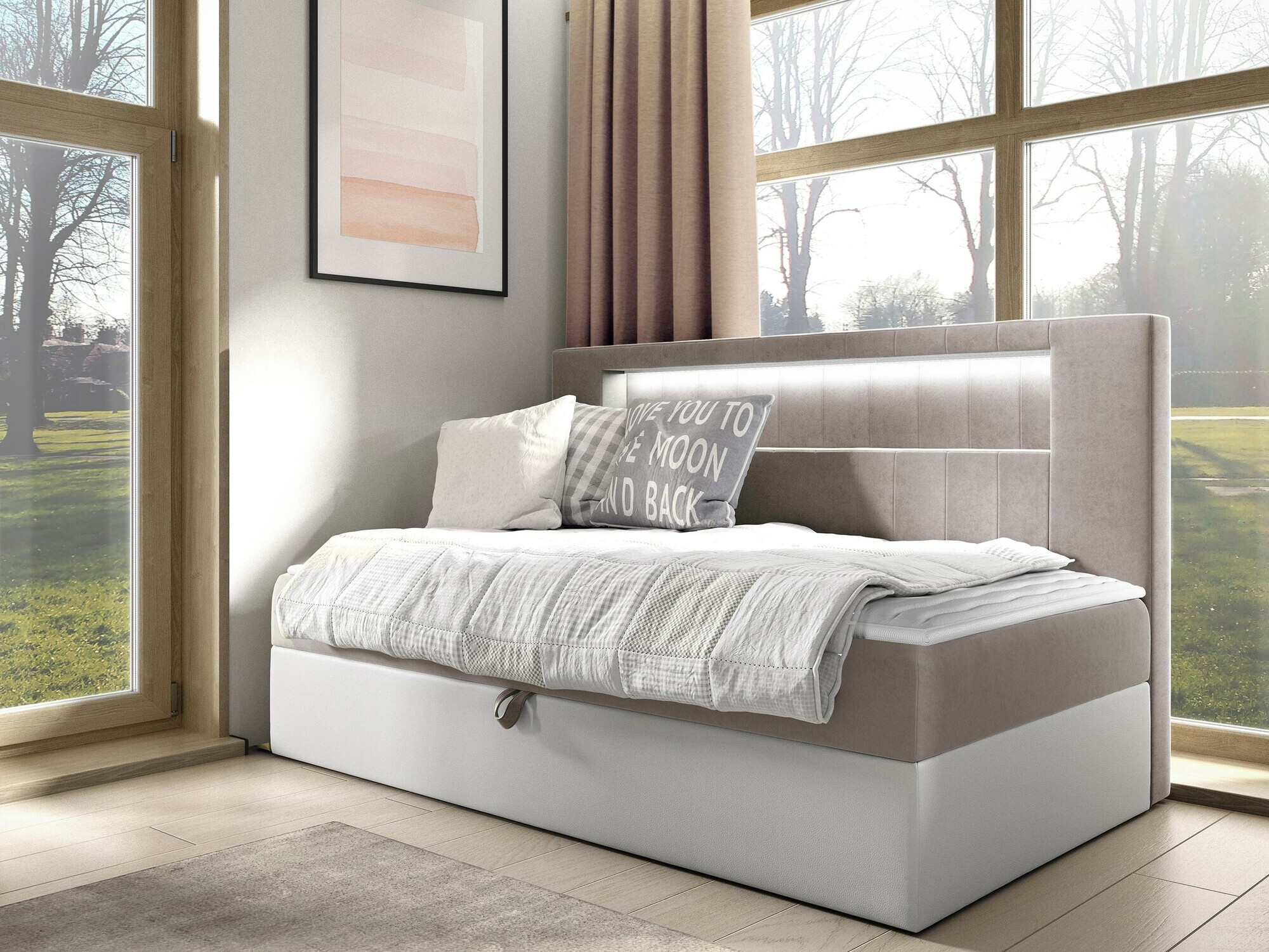 Boxspringbett Baltimore 168 (Soft 017 + Fresh 1)
