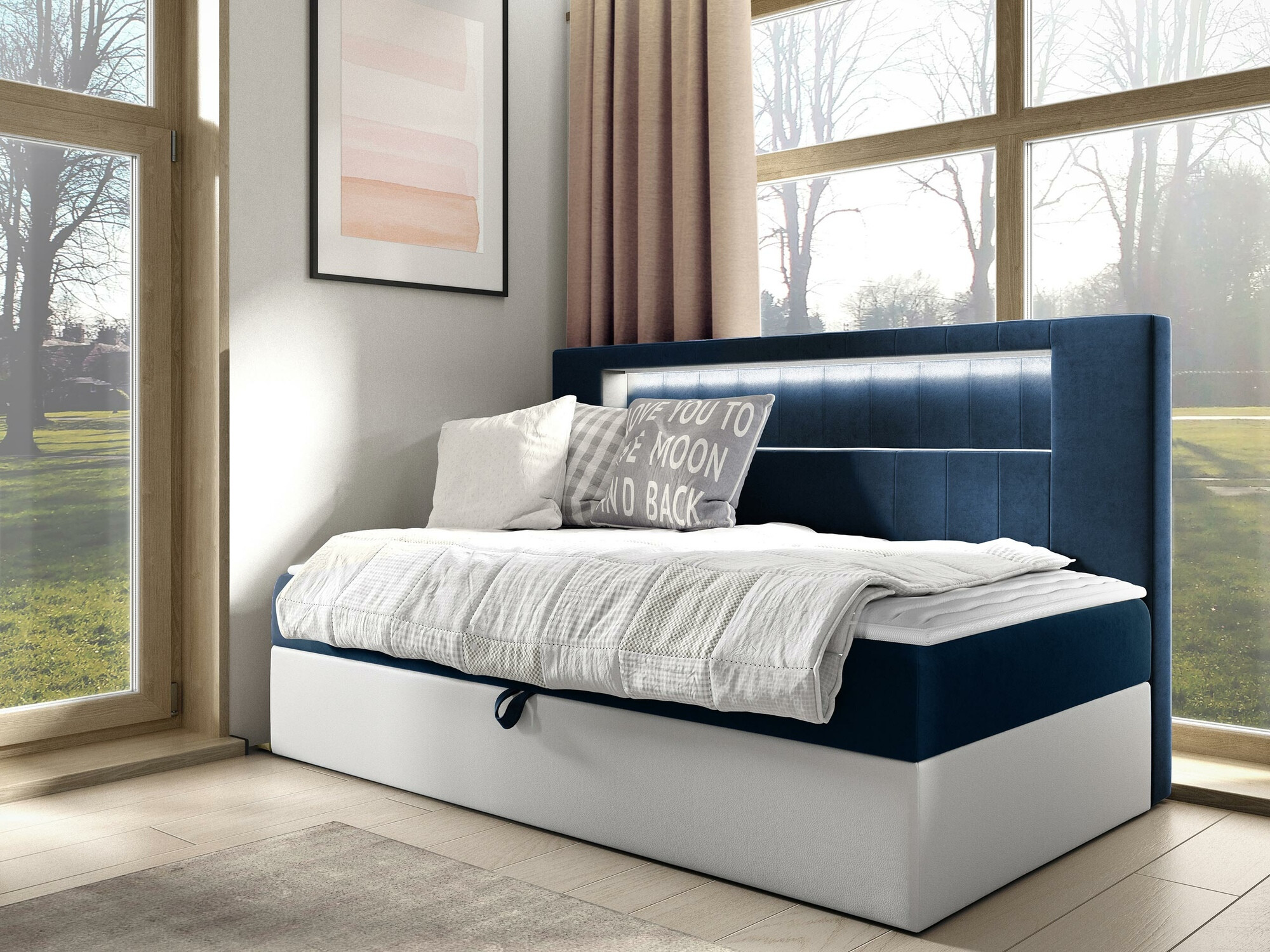 Boxspringbett Lucus IV (Soft 017 + Fresh 11)